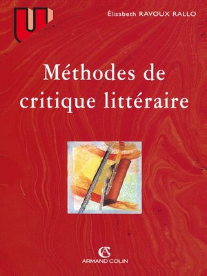 cover image of Méthodes de critique littéraire